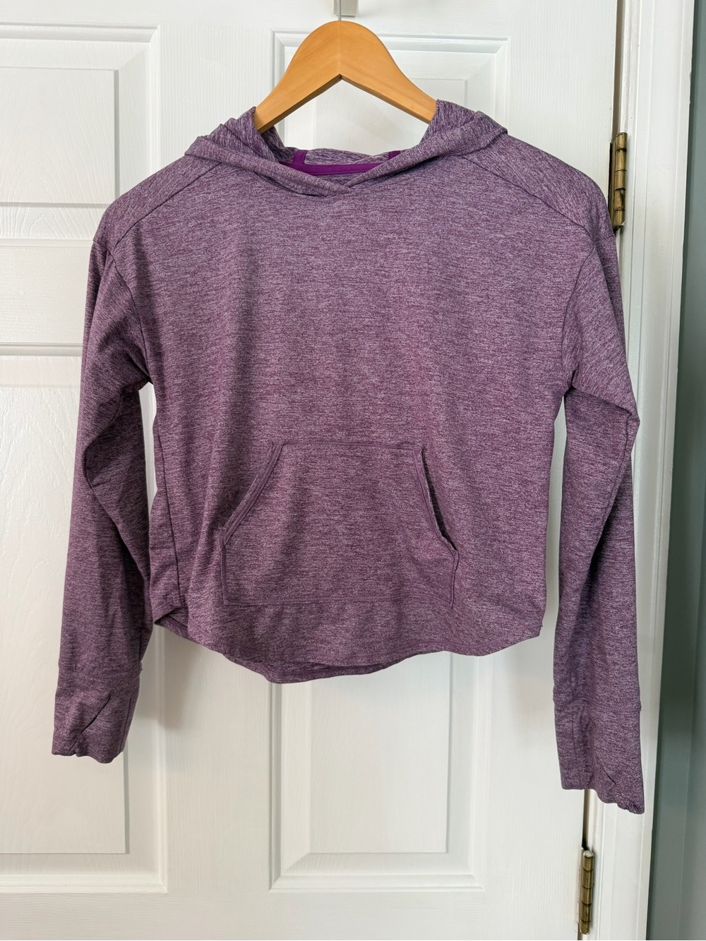 All In Motion Purple Heathered Athletic Pullover Hoodie - Girls L (10/12)